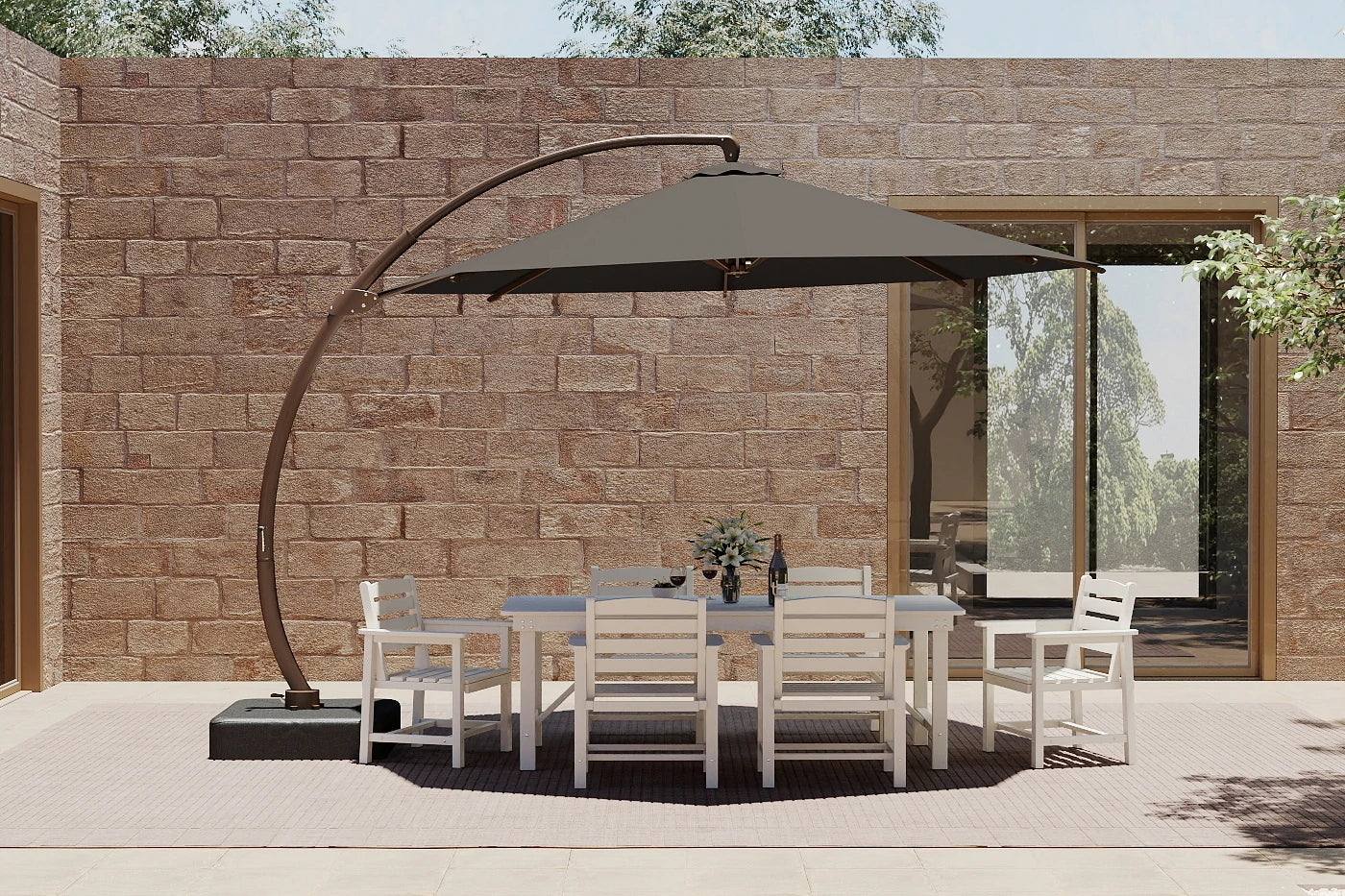 Cantilever Umbrella with Base