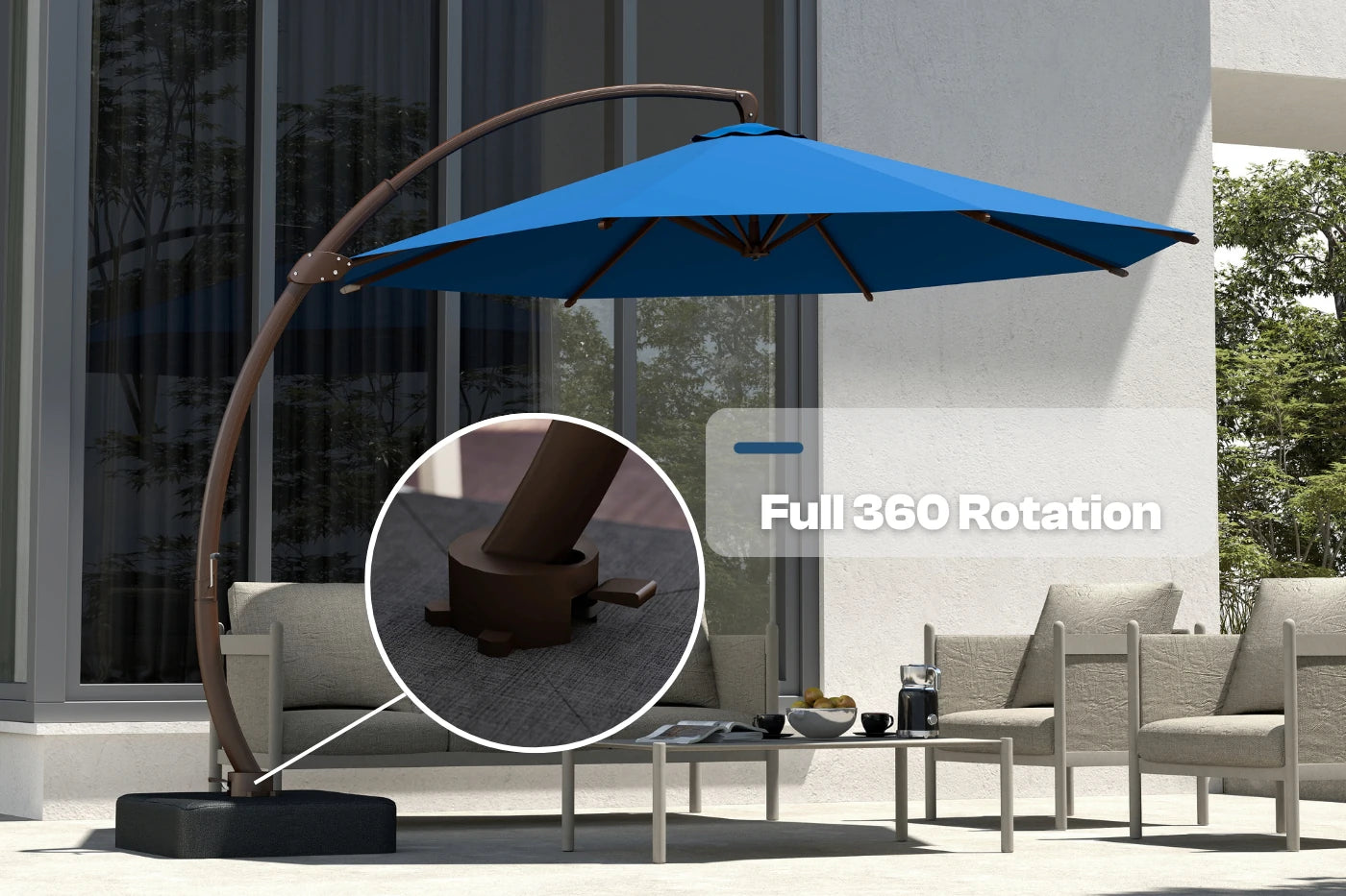 Cantilever Umbrella with Base