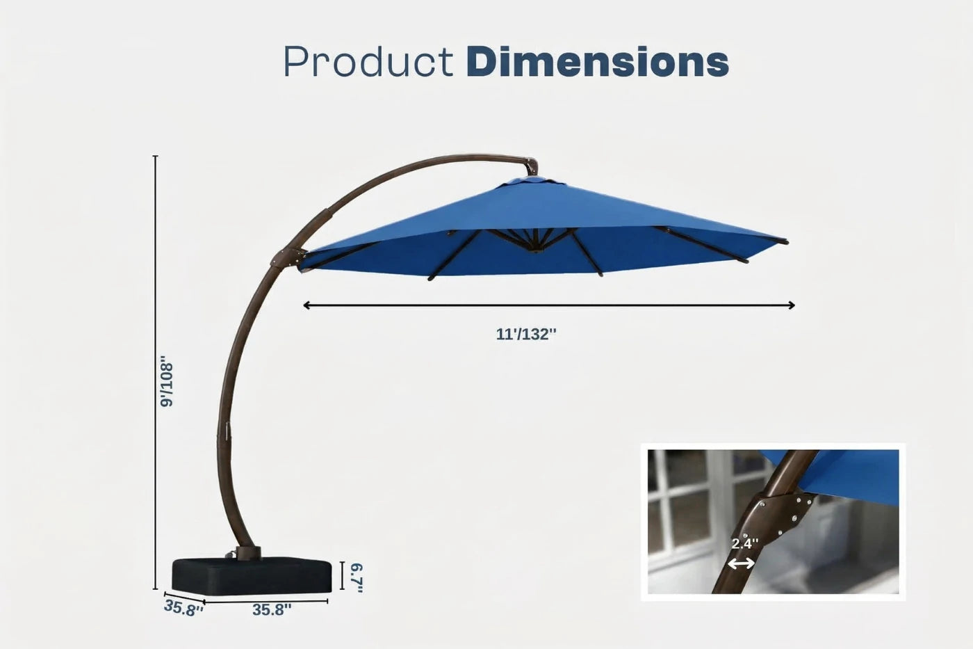 Cantilever Umbrella with Base